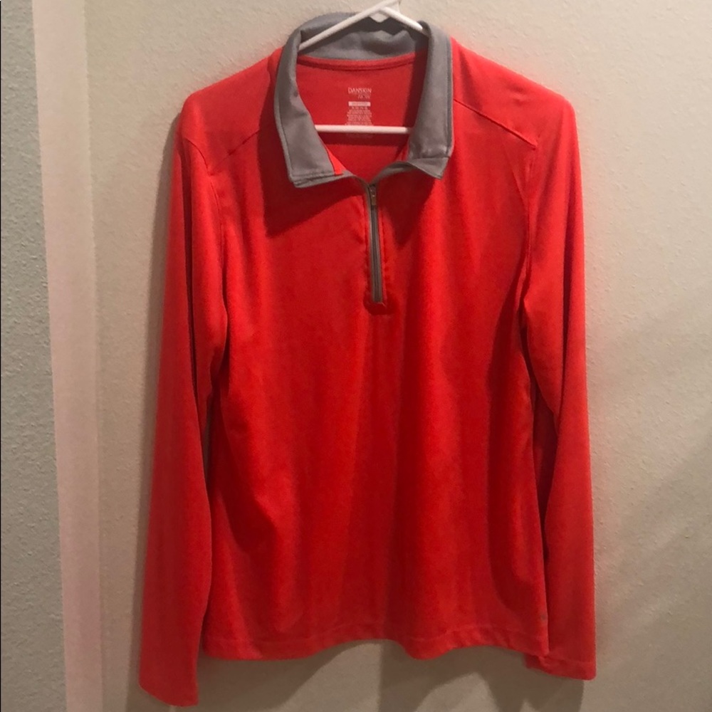 Neon orange work out dri fit top